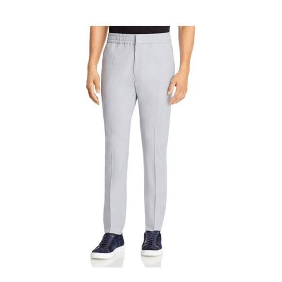 Hugo Howard Elasticated Drawstring Slim Fit Trousers Light Gray Size 32R